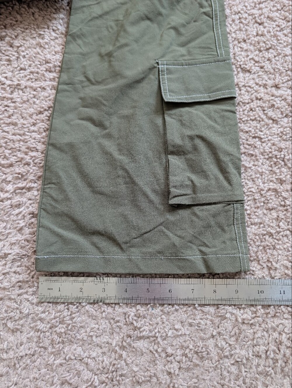 Hot Topic American Stitch Mens Olive Green Contrast Stitch Cargo Pants NWT Small - Picture 14 of 14